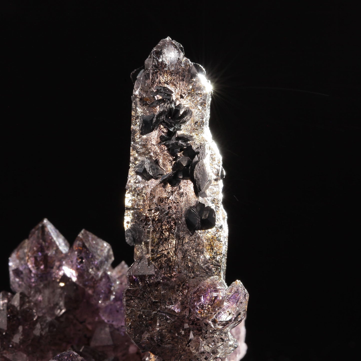 Amethyst with Goethite / Hematite