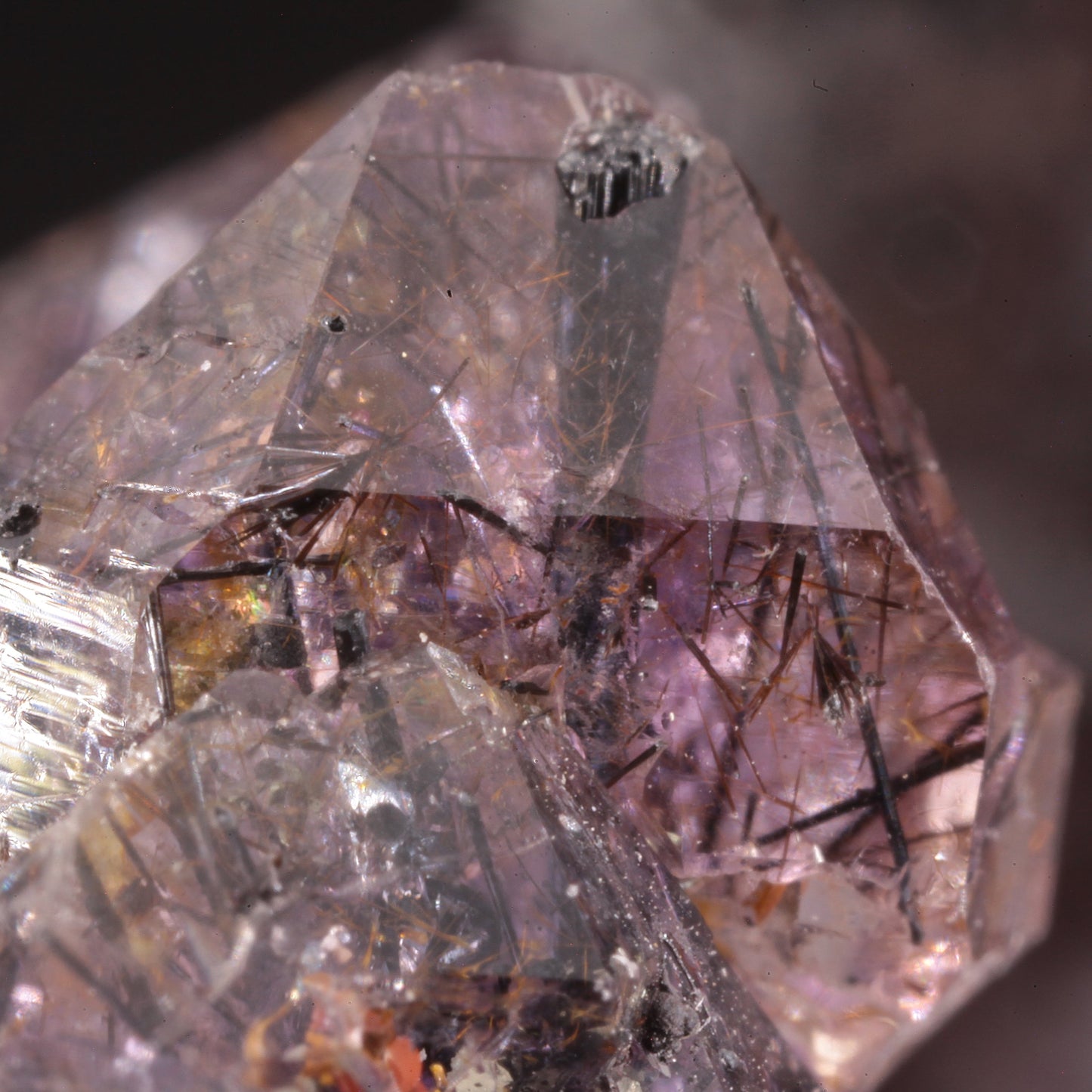 Amethyst with Goethite / Hematite
