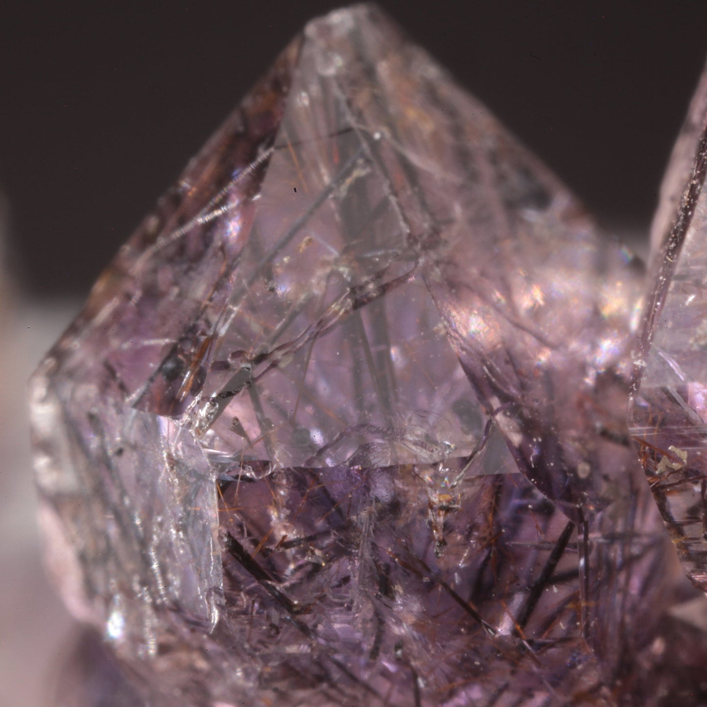 Amethyst with Goethite / Hematite
