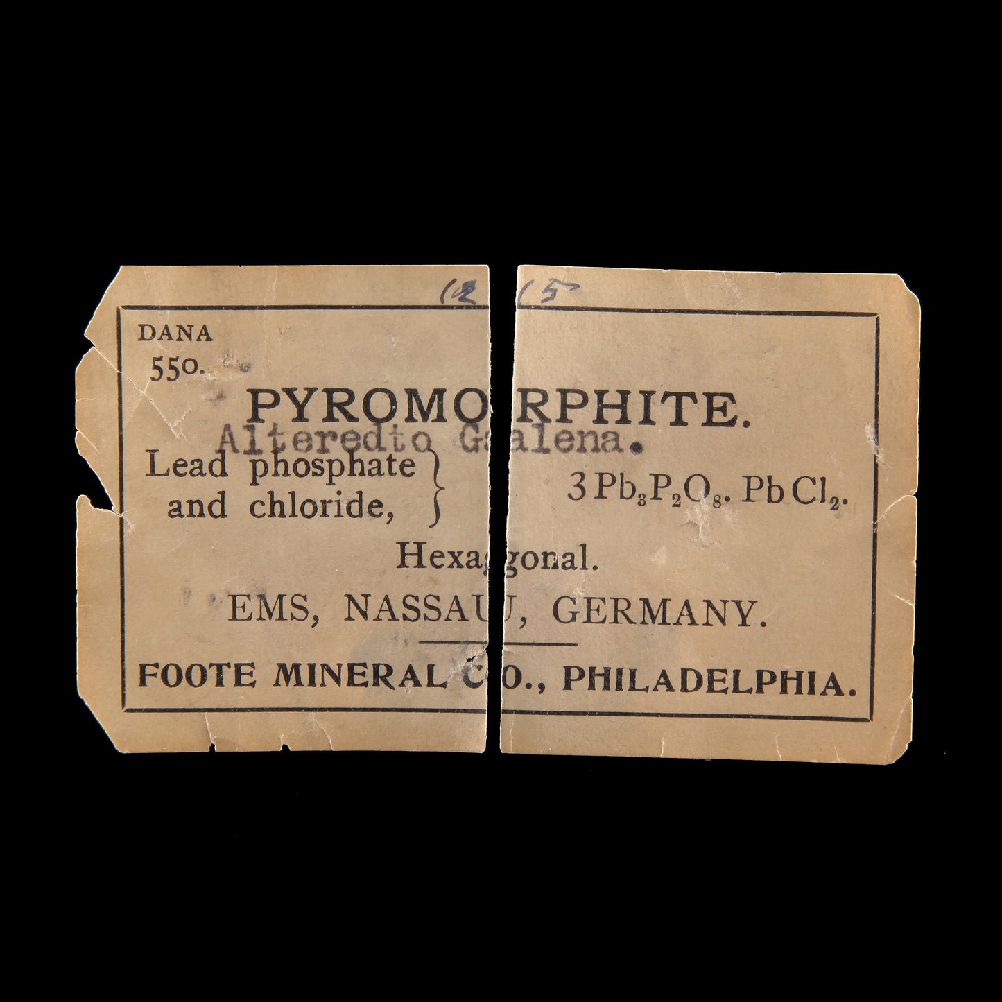 Galena pseudomorph after Pyromorphite