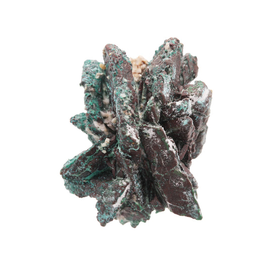 Copper pseudomorph after Azurite 
("Copper Rose") with Malachite