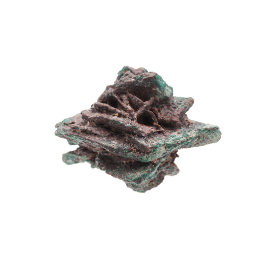 Copper pseudomorph after Azurite 
("Copper Rose") with Malachite