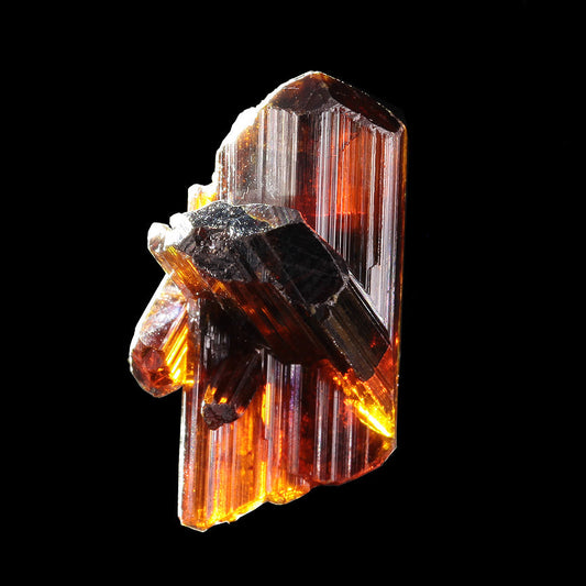 Rutile 
(superb GEMMY{!} reticulated "floater" twinned crystal group)