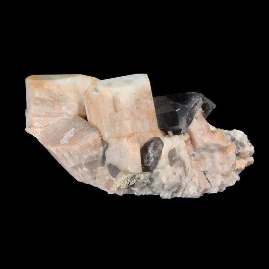 Microcline with Smoky Quartz and Albite