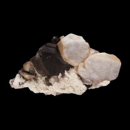 Microcline with Smoky Quartz and Albite