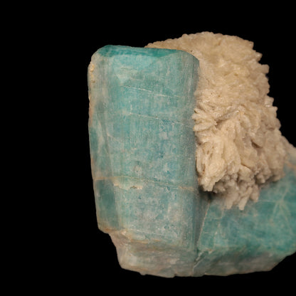 Microcline (var: Amazonite)  with Albite (variety Cleavelandite)