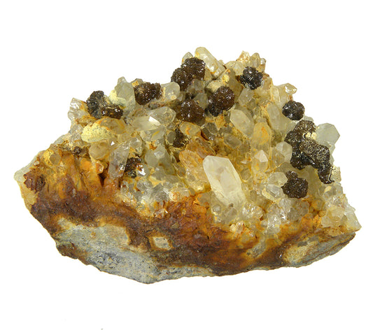 Childrenite on Quartz