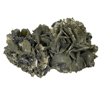 Siderite on Pyrite (replacing Siderite) with Stannite