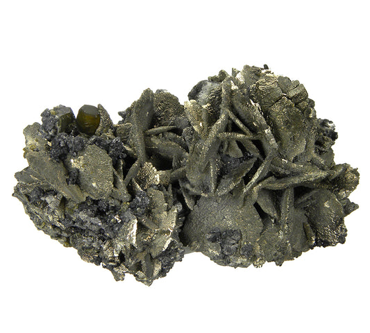 Siderite on Pyrite (replacing Siderite) with Stannite