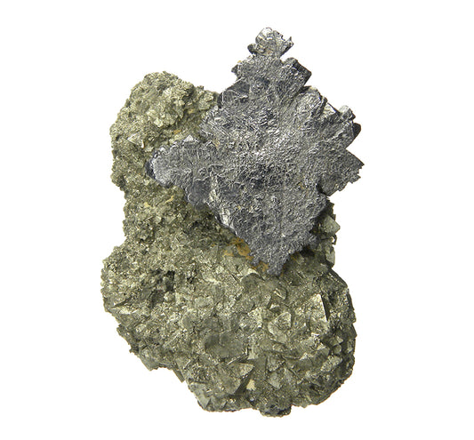 Bournonite on Pyrite
(excellent “cogwheel”)