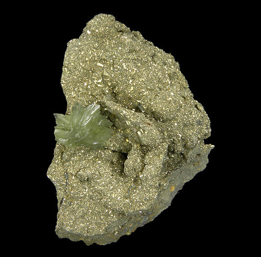 Ludlamite on Pyrite