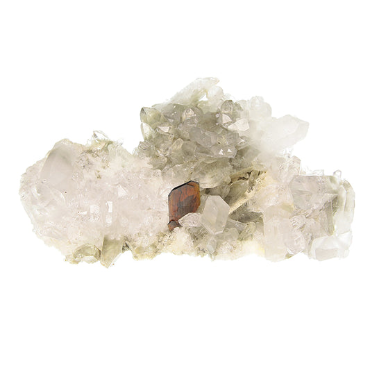 Brookite on Quartz