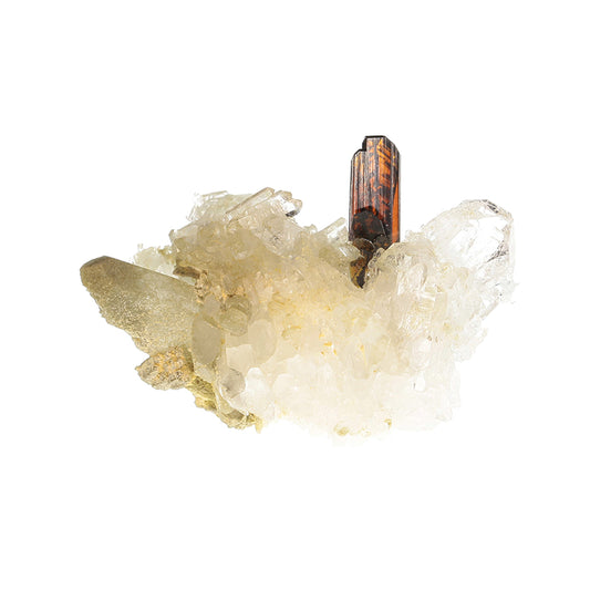 Brookite with "Faden" Quartz