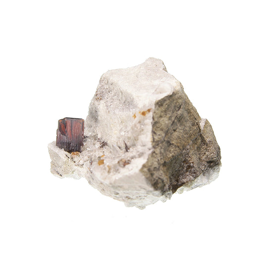 Brookite with Quartz