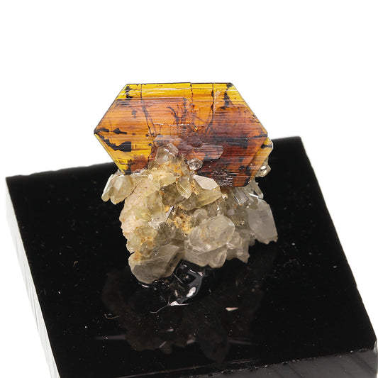 Brookite with Quartz
(doubly terminated)