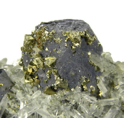 Galena with Chalcopyrite and Quartz