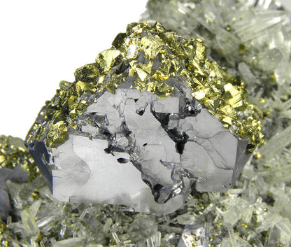 Galena with Chalcopyrite and Quartz