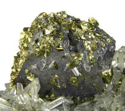 Galena with Chalcopyrite and Quartz