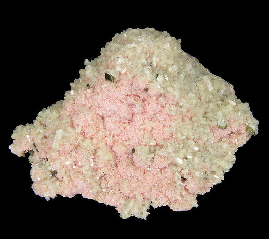 Rhodochrosite with Stilbite(!) & Chalcopyrite