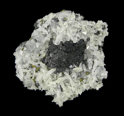 Chalcopyrite with Sphalerite on Quartz