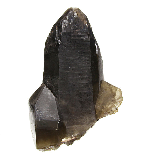 Quartz (var: Smoky) with Goethite