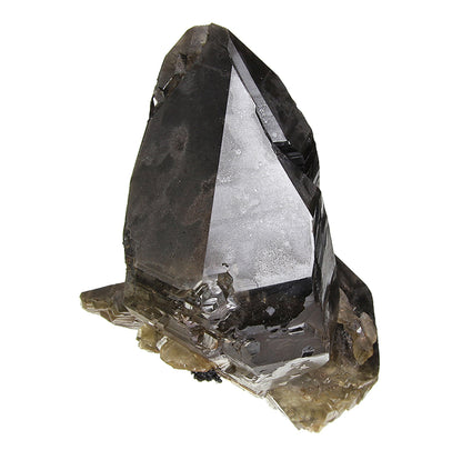 Quartz (var: Smoky) with Goethite