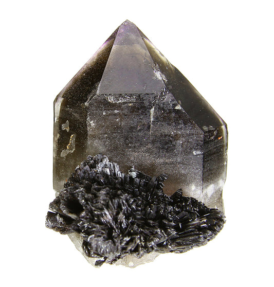 Goethite on Quartz (var: Smoky and Amethyst)