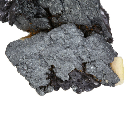 Hematite pseudomorphs after Siderite with Goethite and Quartz (var: Smoky)