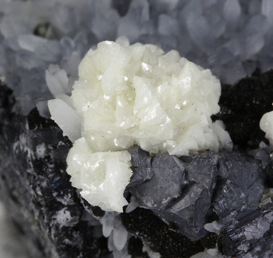 Dolomite and Quartz on Sphalerite