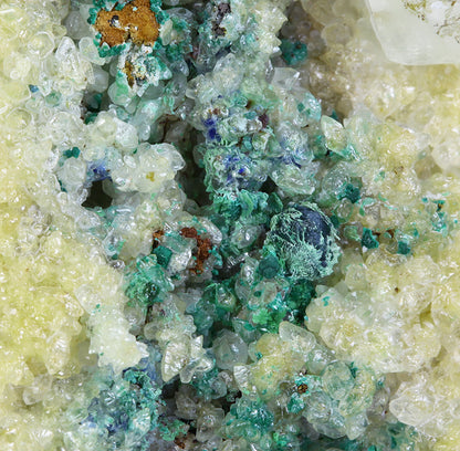 Calcite with Malachite and Azurite