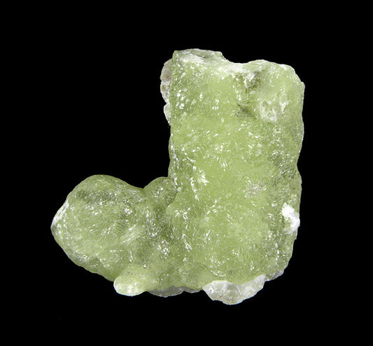 Prehnite “BOOT”-shaped cast after Anhydrite with Calcite