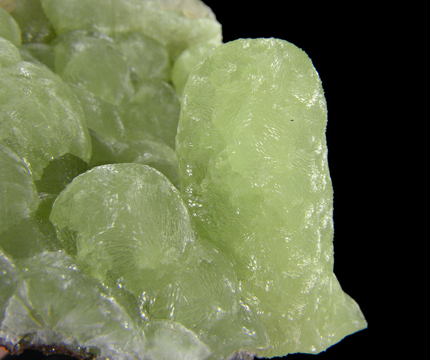 Prehnite finger cast after Anhydrite with Calcite