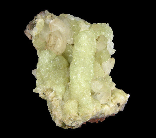 Prehnite finger cast after Anhydrite with Calcite