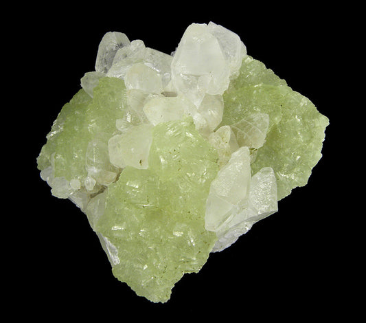 Prehnite casts after Anhydrite with Calcite