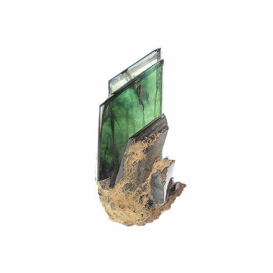 Vivianite 
(notably "bent" crystals)