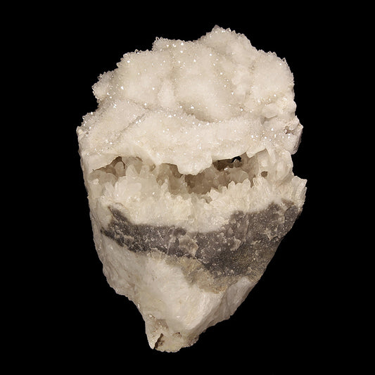 Quartz "casts" after Calcite on matrix
