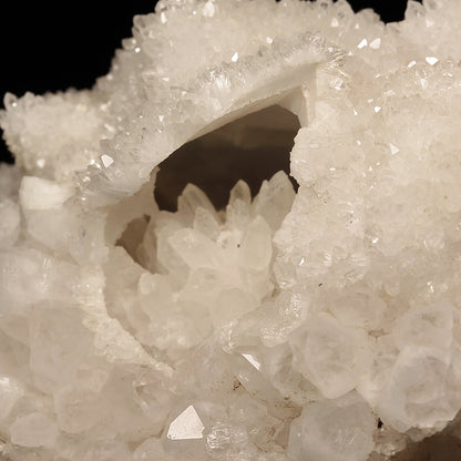 Quartz "casts" after Calcite on matrix
