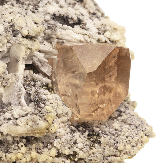 Topaz on Albite with Muscovite