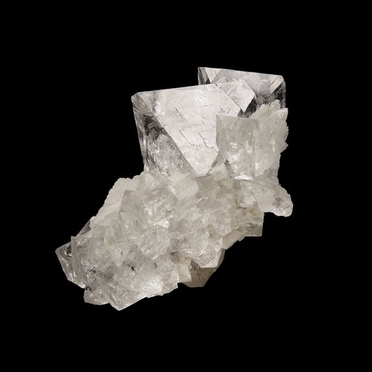 Fluorite with Calcite 
(GEM "ice" crystals)