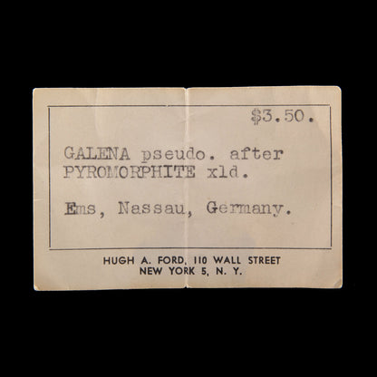 Galena pseudomorph after Pyromorphite